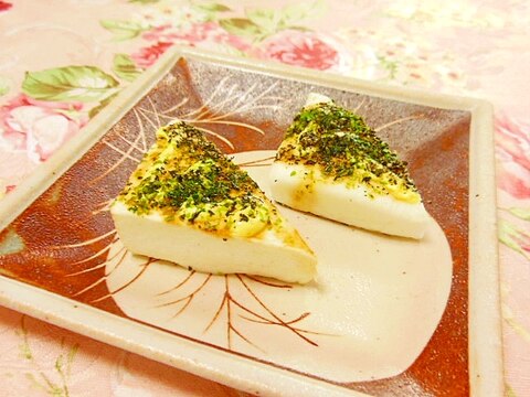 ツーンと味わう❤はんぺんの黒ごまマヨ青海苔焼き❤